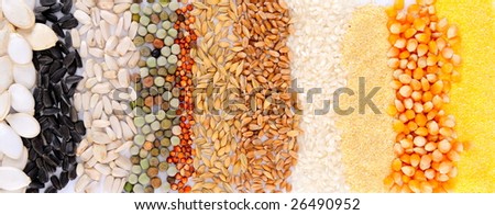 colorful cereal seeds