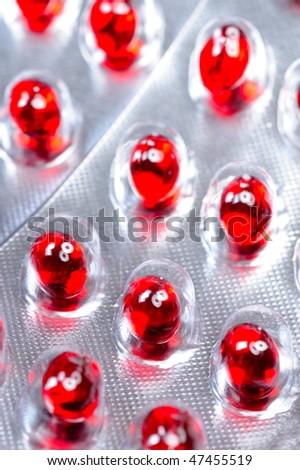 red pills closeup