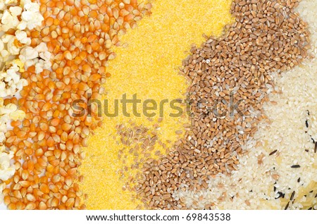colorful cereal seeds background