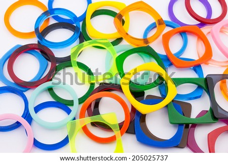 Round and Square Shape Plastic Rings.