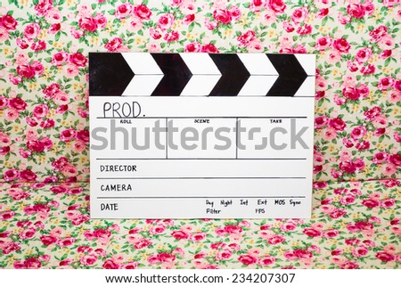 Homemade Slate Film in Rose Background.
