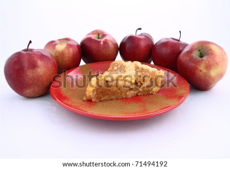apple pie slice. stock photo : Apple Pie - a