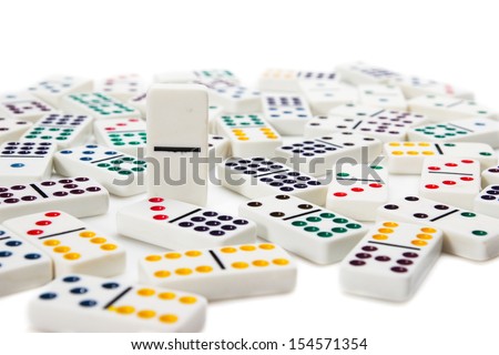 stand out from crowd. Focus on blank dominos