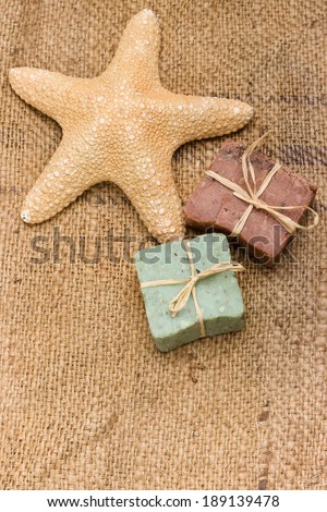 Handmade soaps and sea star