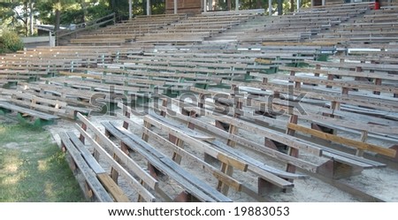 seats at an outdoor venue ready for customers