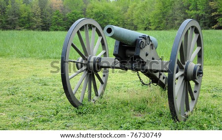 Old civil war cannon on display