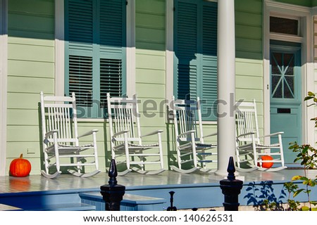 Rocking Chairs on a Front Porch