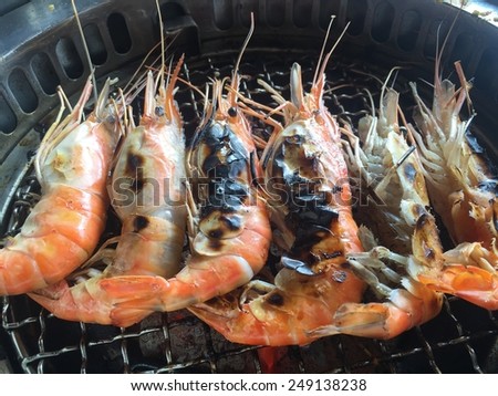 Thai river king grilled prawn, lobster grilled