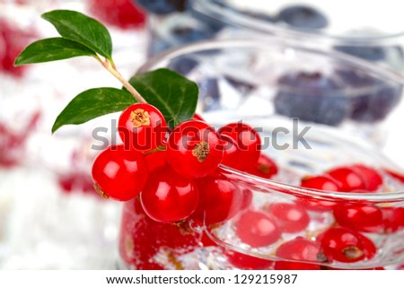 juice, cocktail with currant, on white background