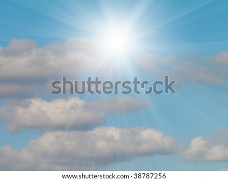 sunlight background with cloud