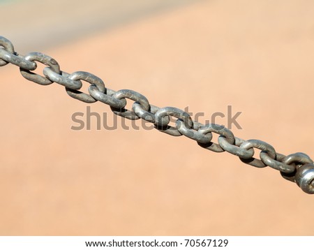 Old weathered industrial steel chain