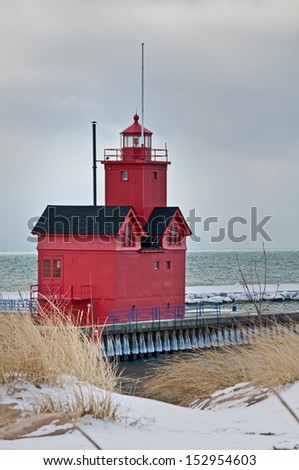 One of the most recognizable Lake Michigan lighthouses, 