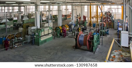Different types of industrial machines and equipment