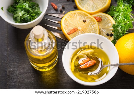 spicy lemon oil, preparation