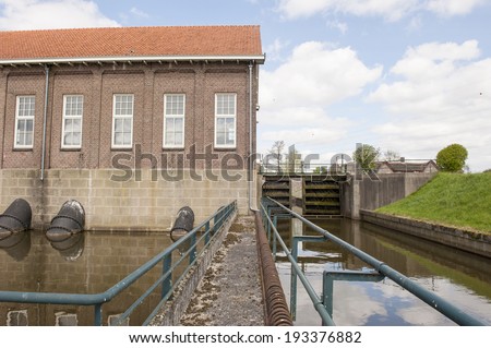 Water outlet and sluice of historical pumping station