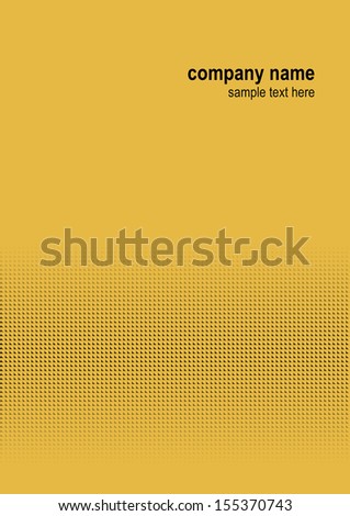 cover page for business documents with a strict geometrical pattern on yellow background with a space for adding your text simply