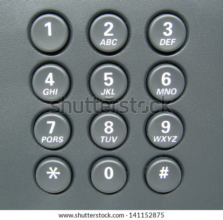 Keypad number for IP Phone is closeup