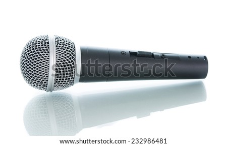 microphone without cable isolated on white over background