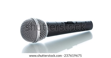 microphone without cable isolated on white over background