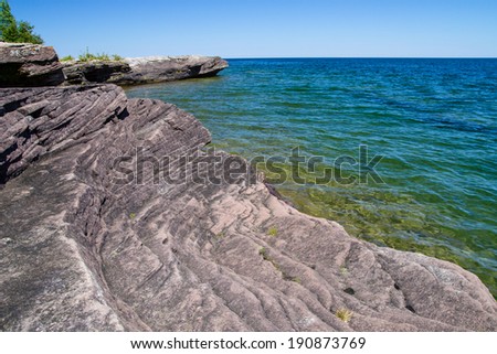 Remote and wild cove on the pristine shores of Lake Superior. The largest freshwater lake in the world.