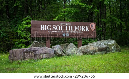 Oneida, Tennessee, USA-June 16, 2015. The Big South Fork Recreation National Recreation Area encompasses more than 125,000 acres and straddles the Kentucky and Tennessee border.