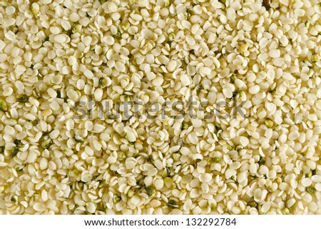 Shelled hemp seeds. Can be used for background. This seeds are Canadian and have their shells removed. Hemp seeds are often called Super Food because of their high content of nutrients