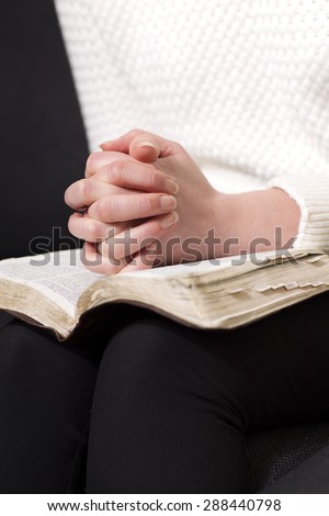 Reading the bible and pray