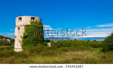 An old abandoned fort from the time of the Ottoman Empire in Croatia