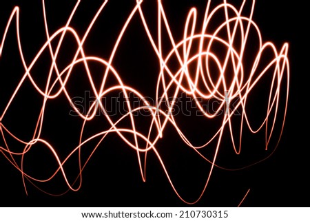 Abstract lines of light in the night