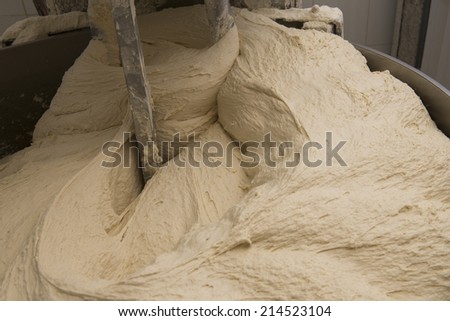 bread dough and mixer