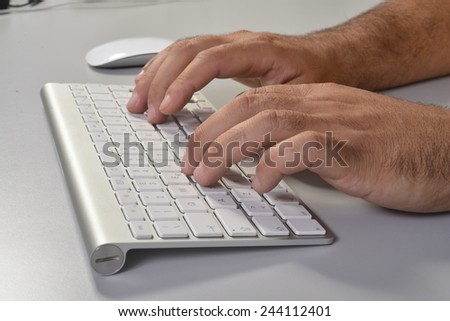 Typing fingers
