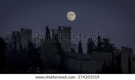 Wall and the moon