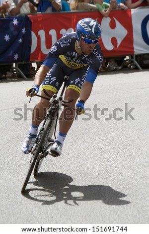 LUIK, BELGIUM - JUNE 30: during the prologue of Tour de France cycling tour Juny 30, 2012 in Luik , Belgium.