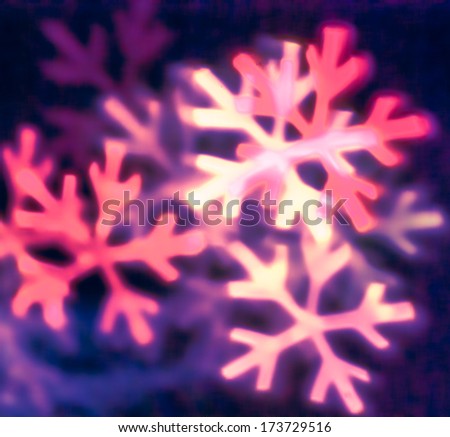 snowflakes, colorful background, out of focus