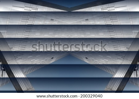 digitally transformed photo of modern office building. Business background.