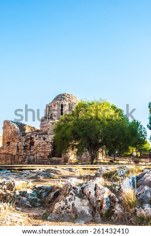 byzantine church inside the castle of Alanya, Antalya, Turkey