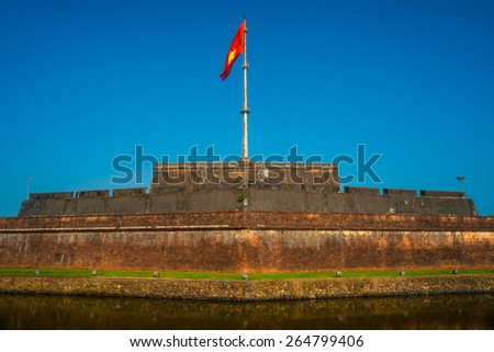 The Flag Tower (Cot Co) in the Citadel of Hue city, Vietnam Unesco World Heritage Site
