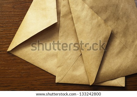 three old postal envelope