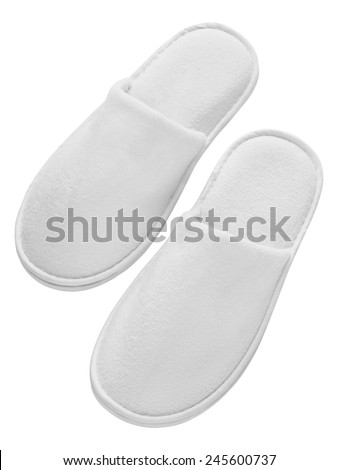 Spa, hotel, wellness - home slippers isolated