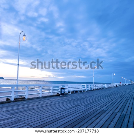 Pier of Sopot, local people call it Molo. Taken in Sopot, Poland