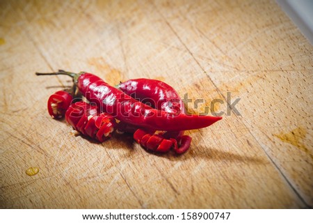 Red pepperoncino, spice for cooking