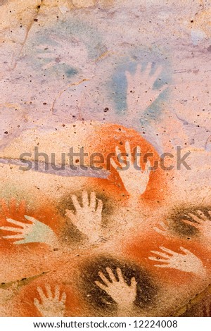 Prehistoric Cave Paintings. stock photo : Ancient Cave