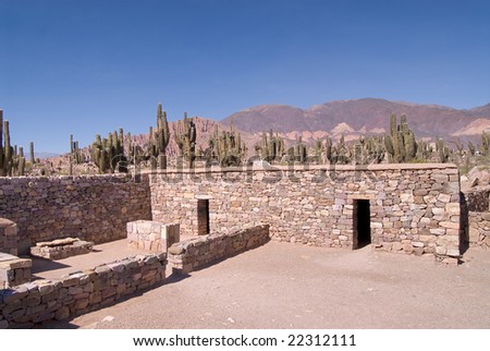 Ancient Fortified Citadel in Tilcara, Northern Argentina