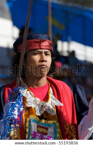 ORURO, BOLIVIA - FEBRUARY 2: Oruro Carnival in Bolivia, declared UNESCO Cultural World Heritage. Febraury 2, 2008 in Oruro, Bolivia