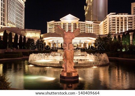 LAS VEGAS, USA - MAY 07: Caesars Palace hotel & casino on May 09 12, 2007 in Las Vegas. It opened on August 5, 1966 and has 3,348 rooms in five towers: Augustus, Centurion, Roman, Palace, and Forum.