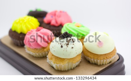 colorful cup cake,cream muffin