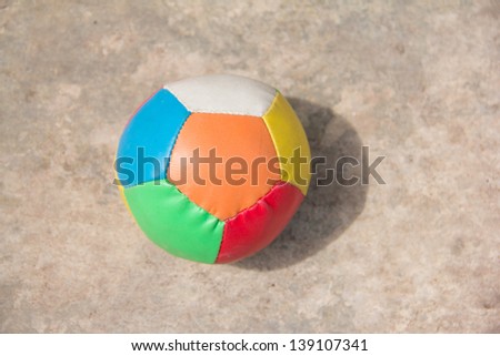 Colorful ball toy on the floor