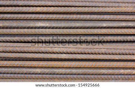 Metal rod for construction background.