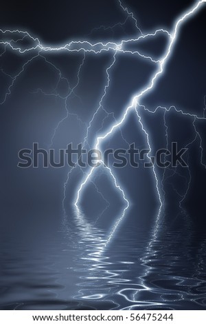 thunderstorm wallpaper. stock photo : Lightning