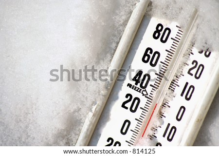 a thermometer in snow